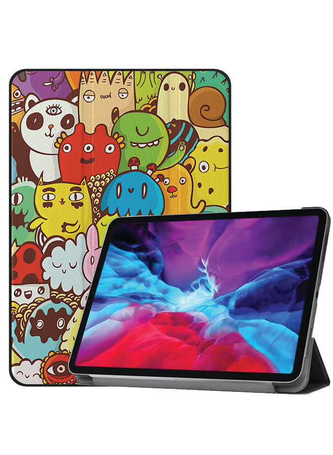 Apple iPad Pro 12.9 (2021) Case Cover Cartoon Characters Doodle