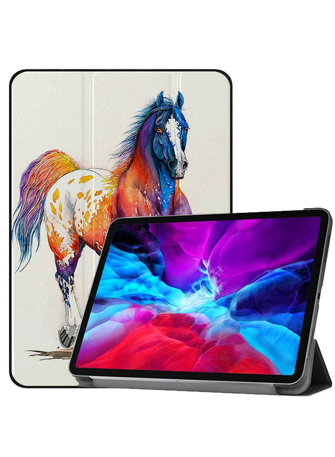 Apple iPad Pro 12.9 (2021) Case Cover Colored Horse Paint Art