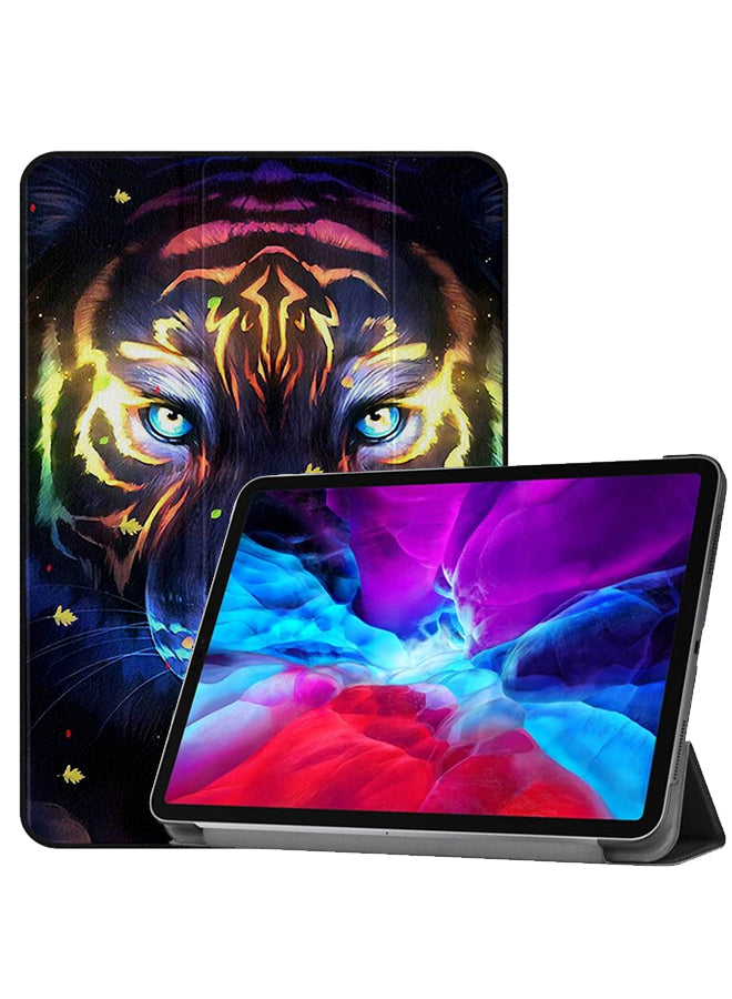 Apple iPad Pro 12.9 (2021) Case Cover Colored Lighting Tiger