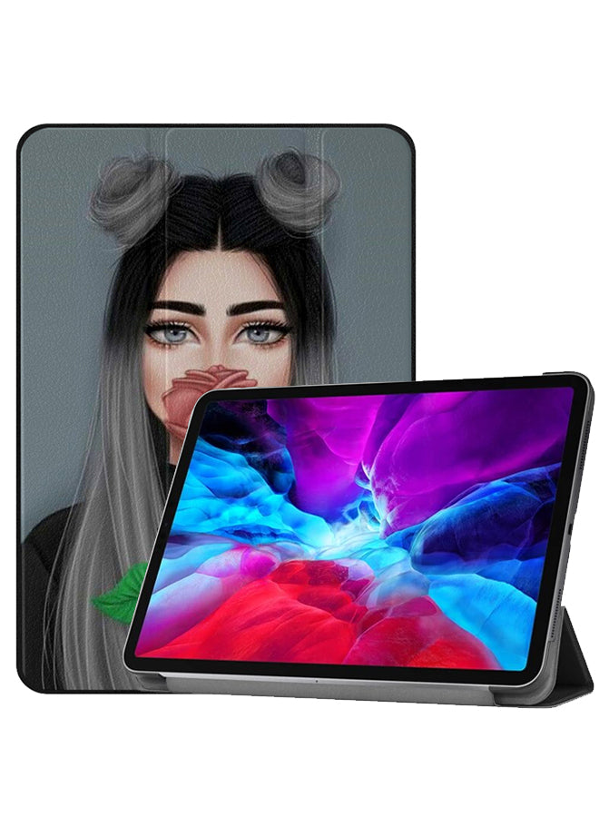 Apple iPad Pro 12.9 (2021) Case Cover Cover Mouth With Rose