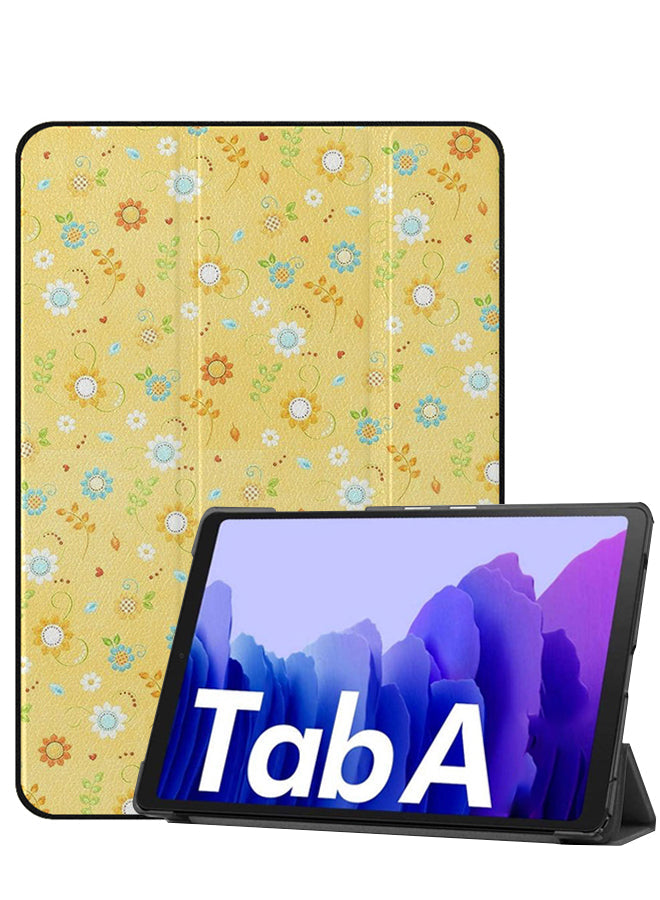 Samsung Galaxy Tab A8 10.5 (2021) Case Cover Small Flowers Yellow Pattern