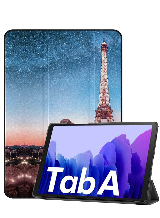 Samsung Galaxy Tab A8 10.5 (2021) Case Cover Stylish Hat Girl Looking To Eiffel Tower