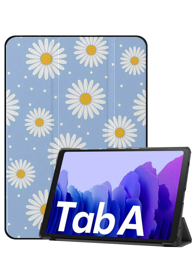 Samsung Galaxy Tab A8 10.5 (2021) Case Cover White Flowers Pattern