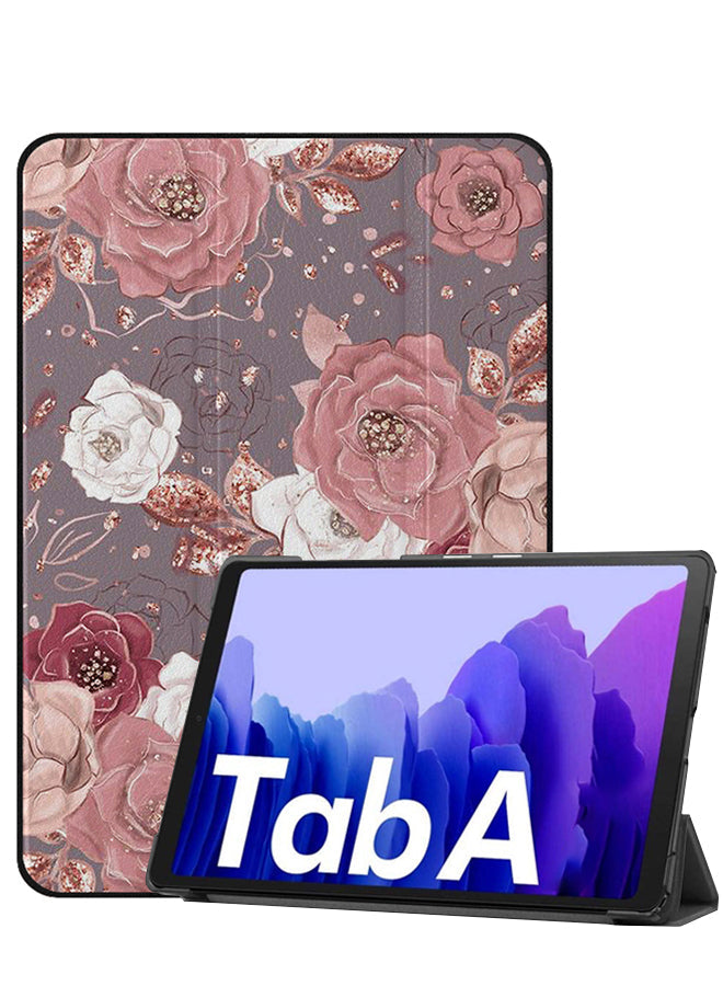 Samsung Galaxy Tab A7 10.4 (2020) Case Cover White Pink Red Flower