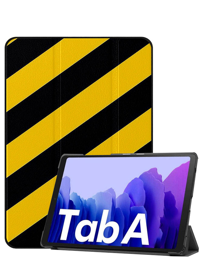 Samsung Galaxy Tab A8 10.5 (2021) Case Cover Yellow Black Strips Pattern