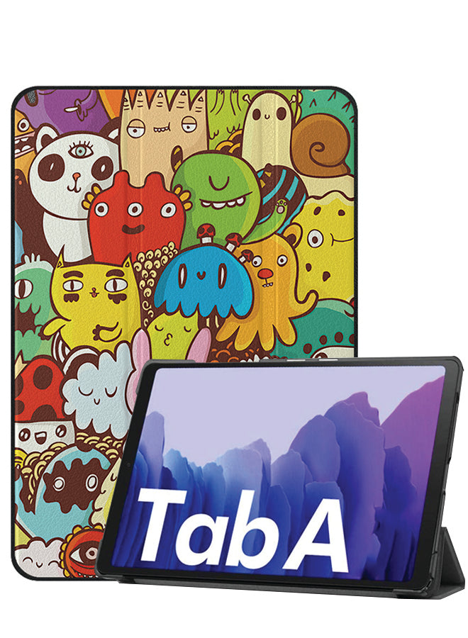 Samsung Galaxy Tab A8 10.5 (2021) Case Cover Cartoon Characters Doodle