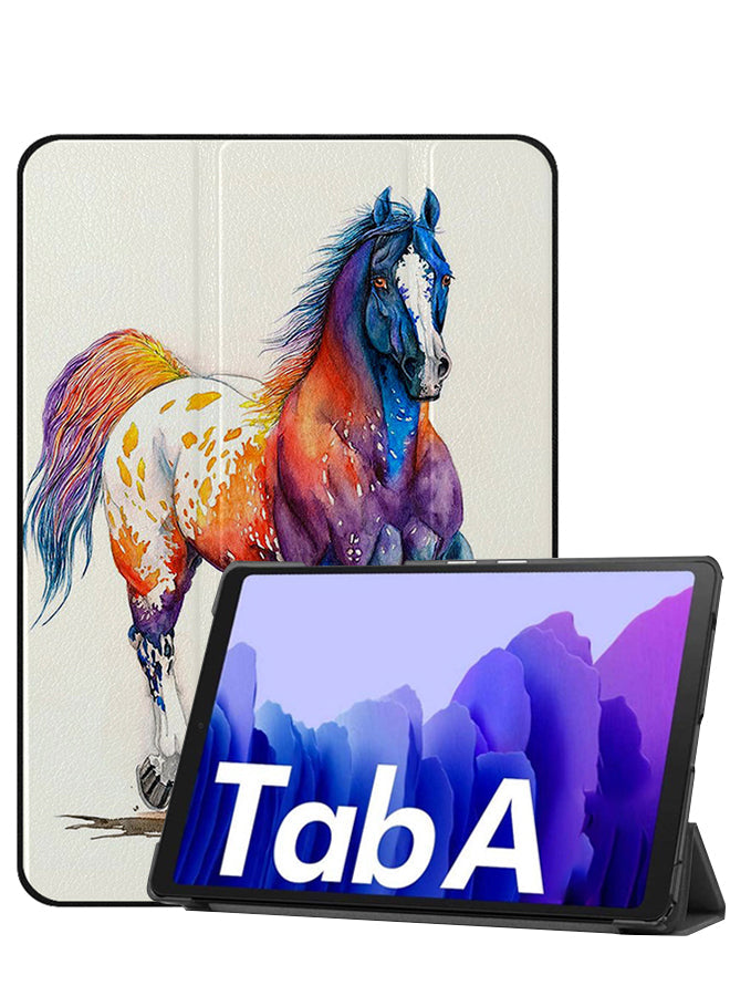 Samsung Galaxy Tab A8 10.5 (2021) Case Cover Colored Horse Paint Art
