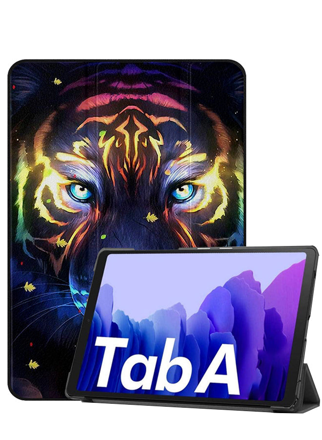 Samsung Galaxy Tab A8 10.5 (2021) Case Cover Colored Lighting Tiger