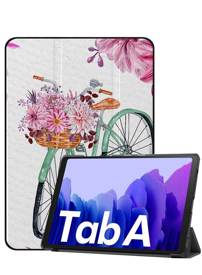 Samsung Galaxy Tab A8 10.5 (2021) Case Cover Cycle & Pink Flowers
