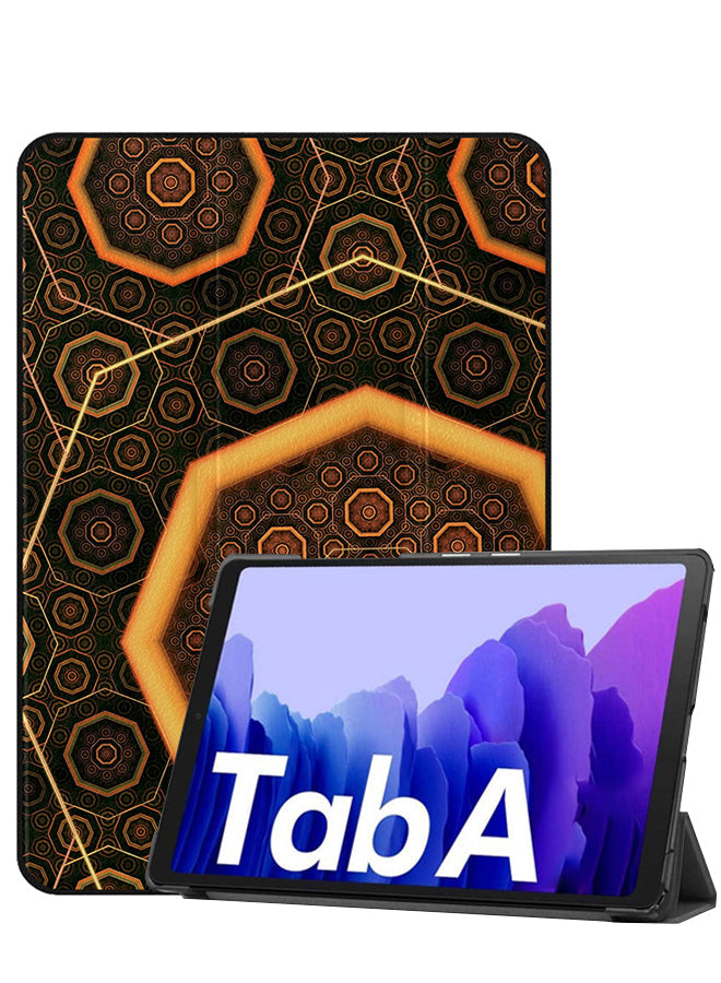 Samsung Galaxy Tab A8 10.5 (2021) Case Cover Dark Brown Mandala Pattern