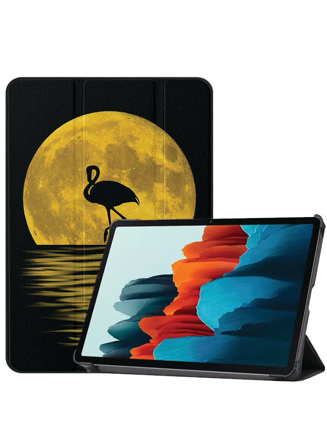 Samsung Galaxy Tab S8 Case Cover Flamingo & Moon Art