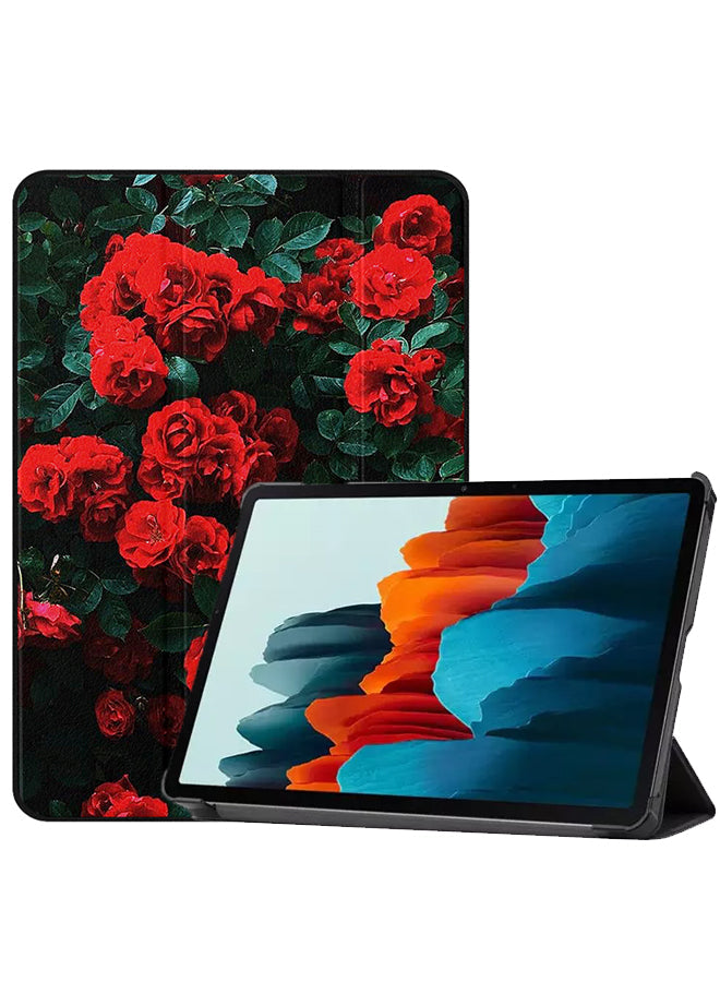 Samsung Galaxy Tab S8 Case Cover Garden Red Roses
