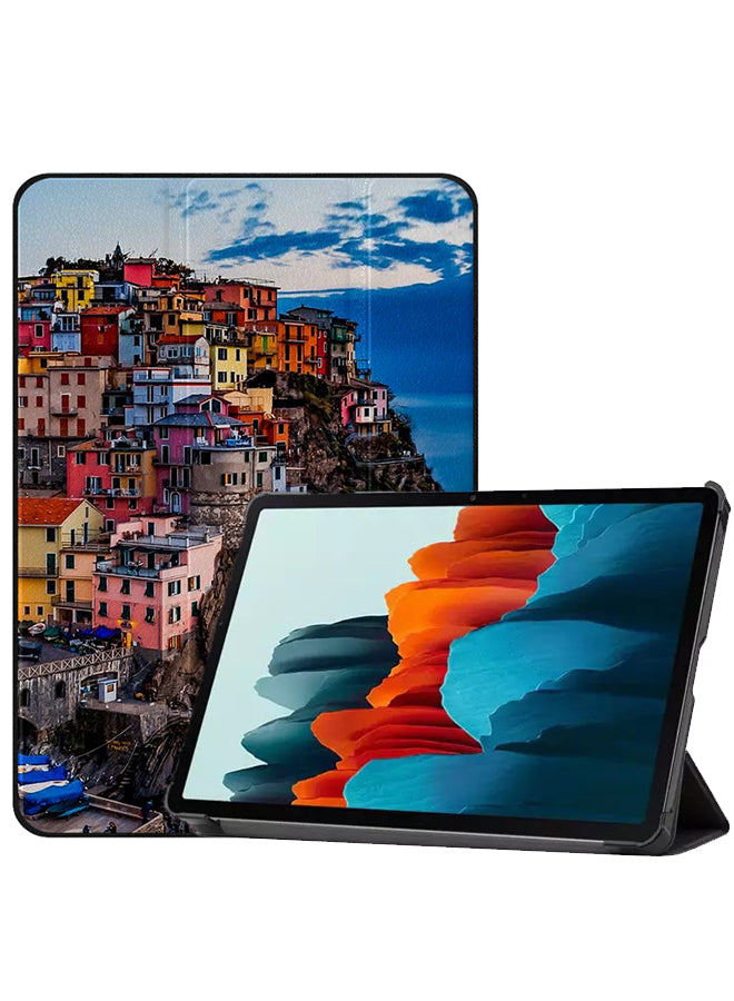Samsung Galaxy Tab S8 Case Cover Houses On The Sea
