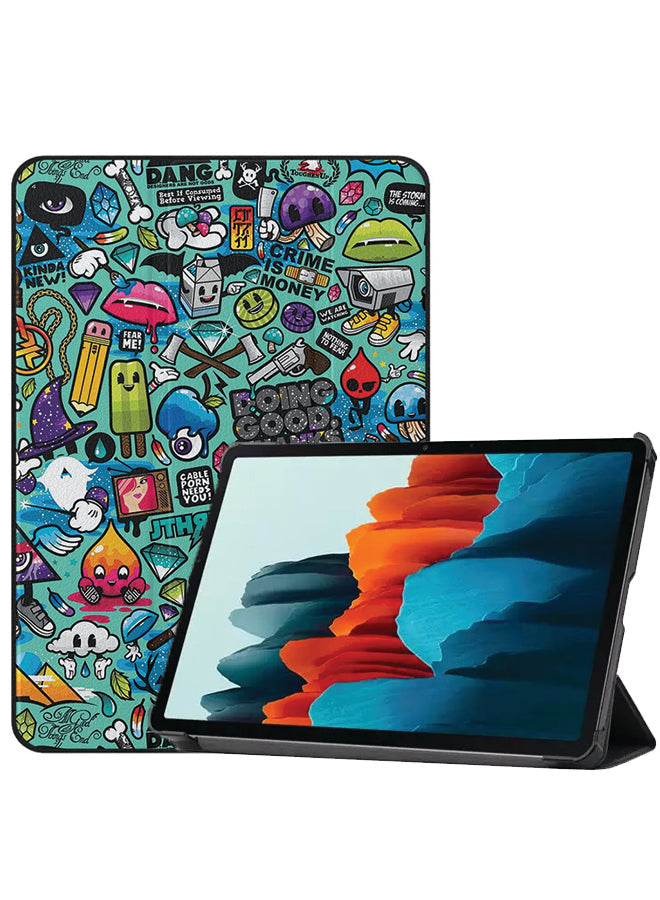Samsung Galaxy Tab S8 Case Cover Kids Doodle