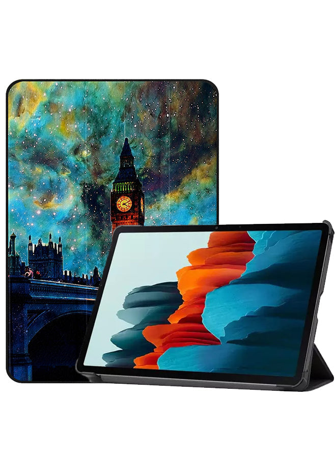 Samsung Galaxy Tab S8 Case Cover London Tower Night