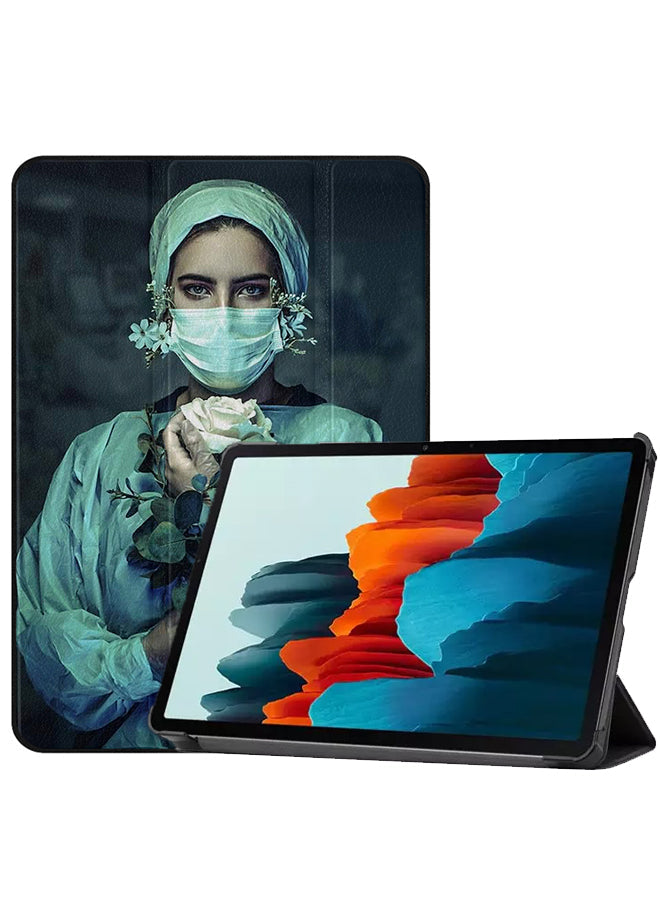 Samsung Galaxy Tab S8 Case Cover Nurse Hold White Rose