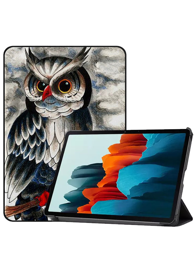Samsung Galaxy Tab S8 Case Cover Owl Paint Art