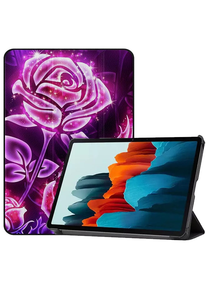 Samsung Galaxy Tab S8 Case Cover Pink Lighting Roses