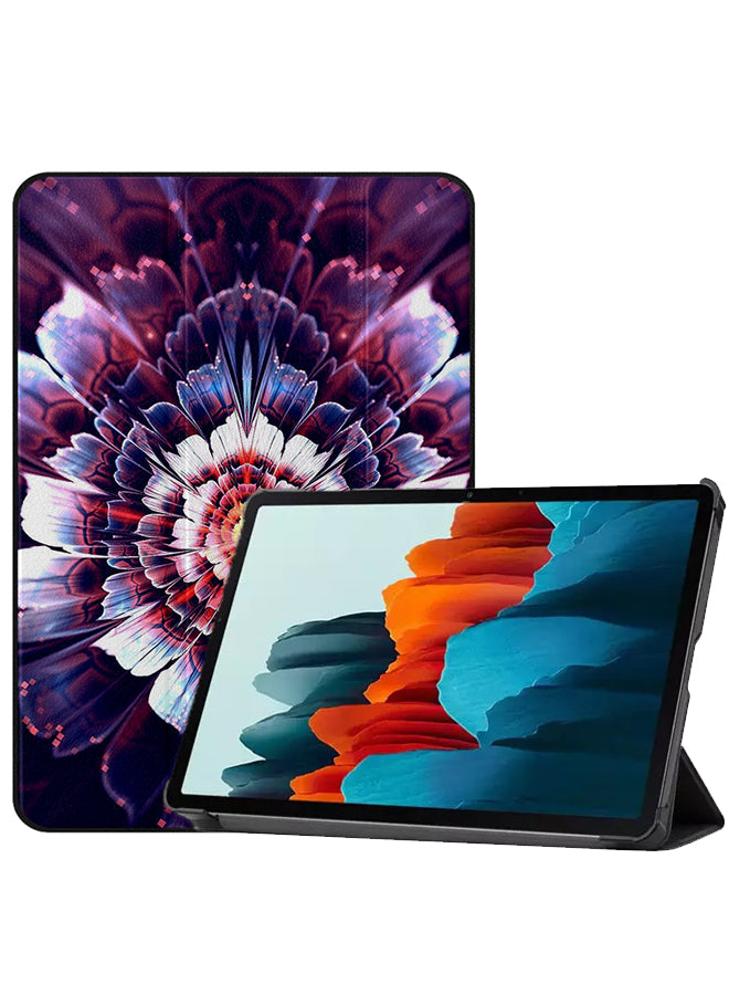 Samsung Galaxy Tab S8 Case Cover Purple Flower Art