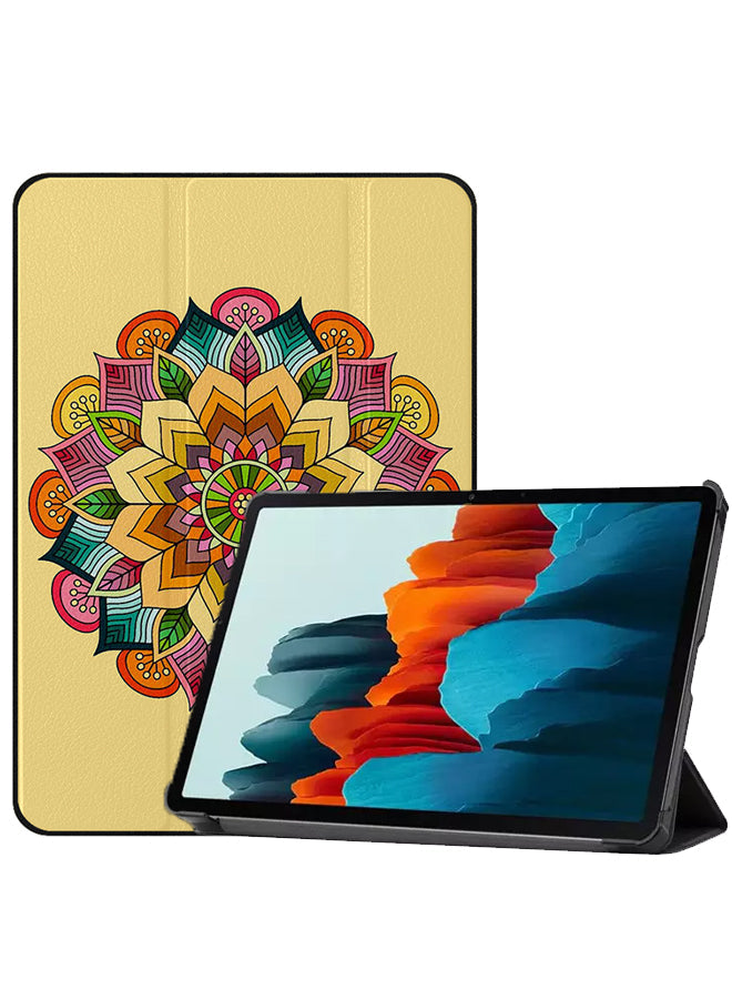 Samsung Galaxy Tab S8 Case Cover Round Mandala Pattern