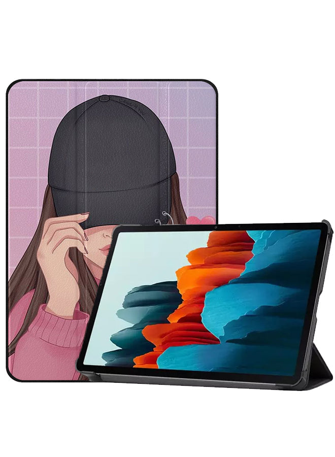Samsung Galaxy Tab S8 Case Cover Snap Love Cap Girl