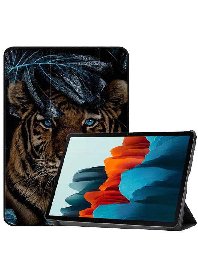 Samsung Galaxy Tab S8 Case Cover Tiger Sit In Leaves