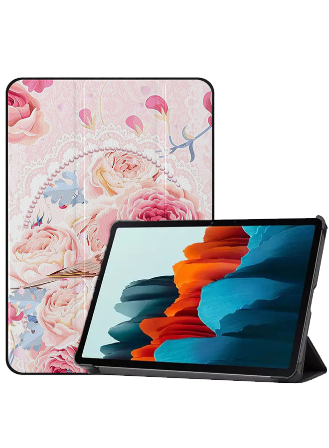 Samsung Galaxy Tab S8 Case Cover Bird In Pink Flowers