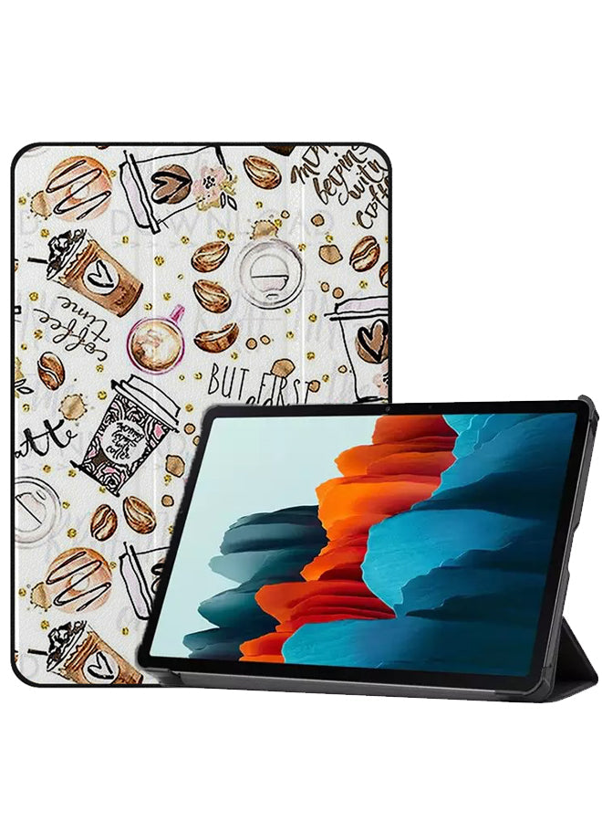 Samsung Galaxy Tab S8 Case Cover But First Cofee