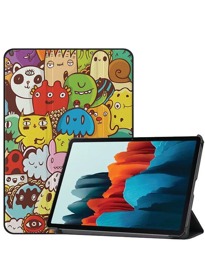 Samsung Galaxy Tab S8 Case Cover Cartoon Characters Doodle