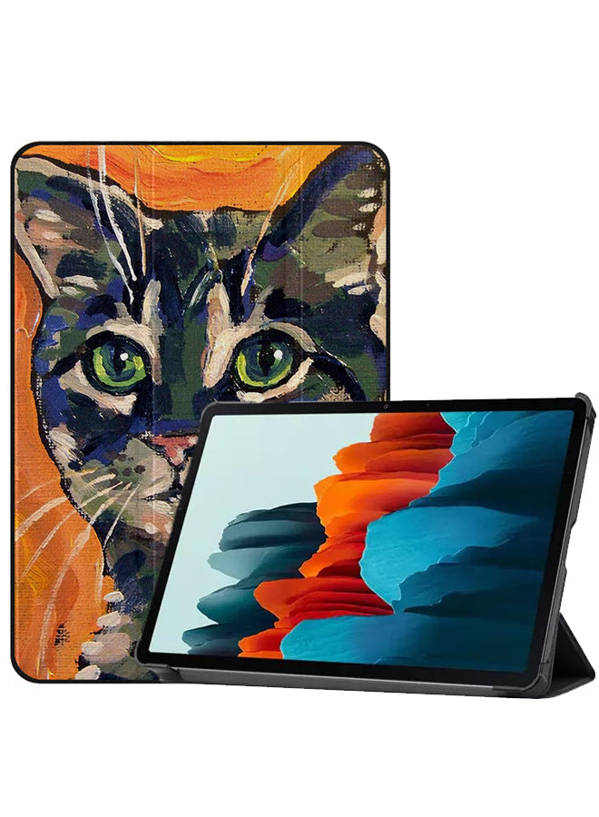 Samsung Galaxy Tab S8 Case Cover Cat Paint Art