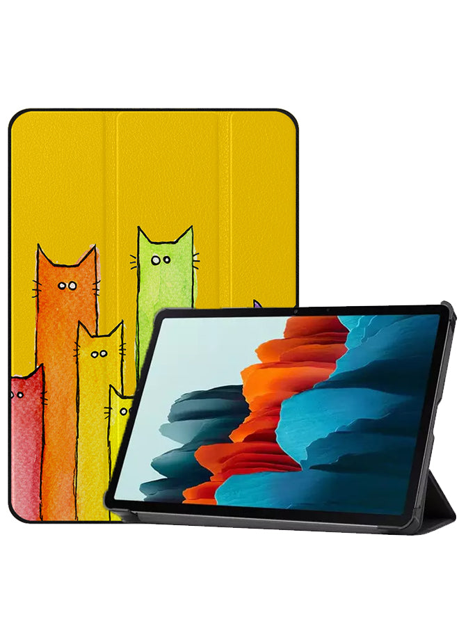 Samsung Galaxy Tab S8 Case Cover Colorfull Cats Art