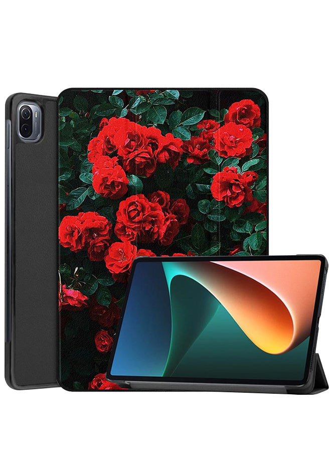 Xiaomi Pad 5 Pro Case Cover Garden Red Roses