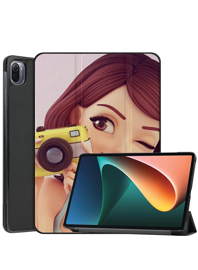 Xiaomi Pad 5 Pro Case Cover Girl Clicking And Smiling