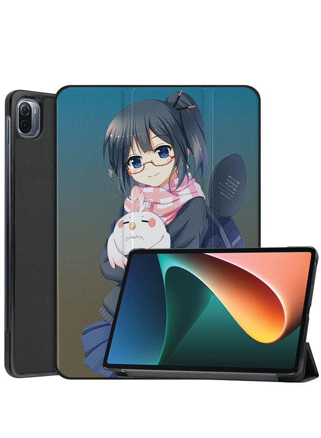 Xiaomi Pad 5 Pro Case Cover Girl With Bird