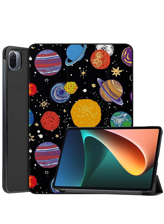 Xiaomi Pad 5 Pro Case Cover Multi Color Planets In Space