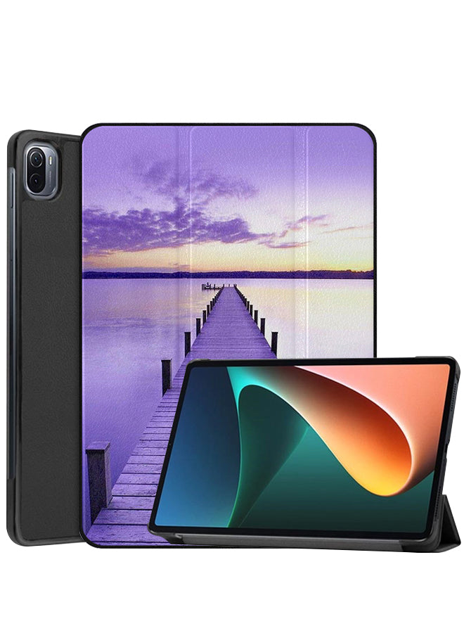 Xiaomi Pad 5 Pro Case Cover Pathway To Sea Pink Purple
