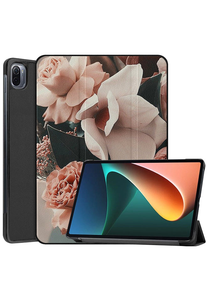 Xiaomi Pad 5 Pro Case Cover Peach Roses Bunch