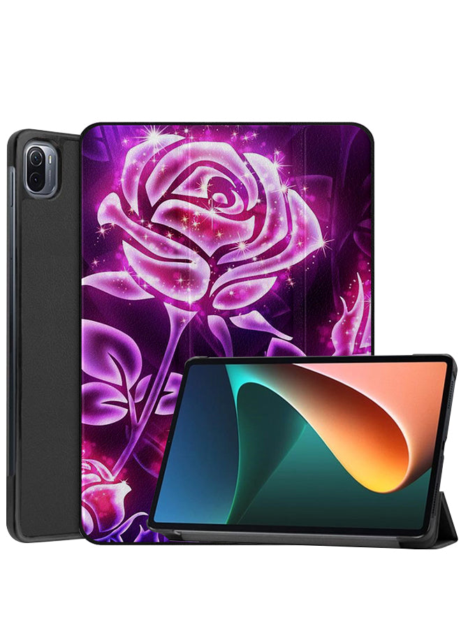 Xiaomi Pad 5 Pro Case Cover Pink Lighting Roses