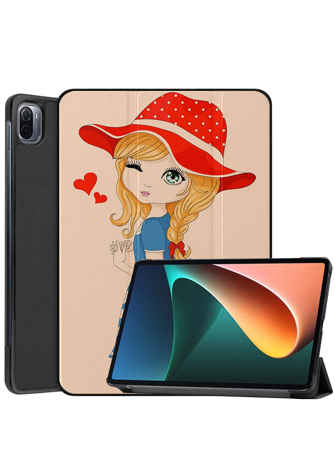 Xiaomi Pad 5 Case Cover Pretty Girl Looking Back