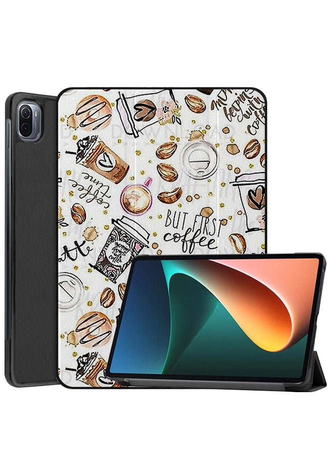 Xiaomi Pad 5 Pro Case Cover But First Cofee