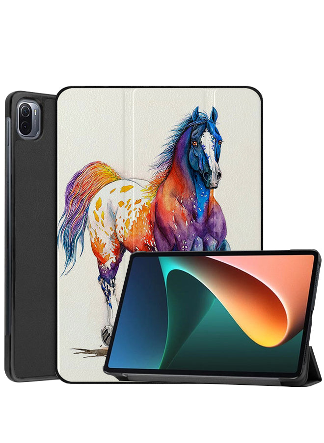 Xiaomi Pad 5 Pro Case Cover Colored Horse Paint Art