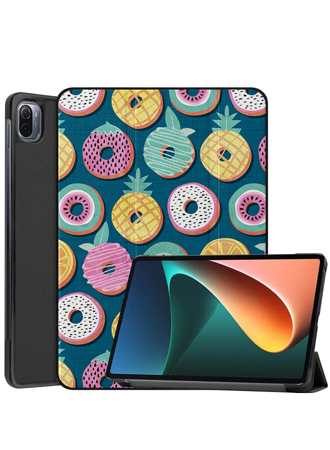 Xiaomi Pad 5 Pro Case Cover Colorful Fruits Donut