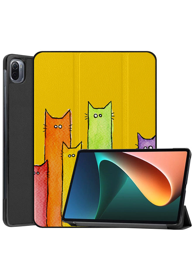 Xiaomi Pad 5 Pro Case Cover Colorfull Cats Art
