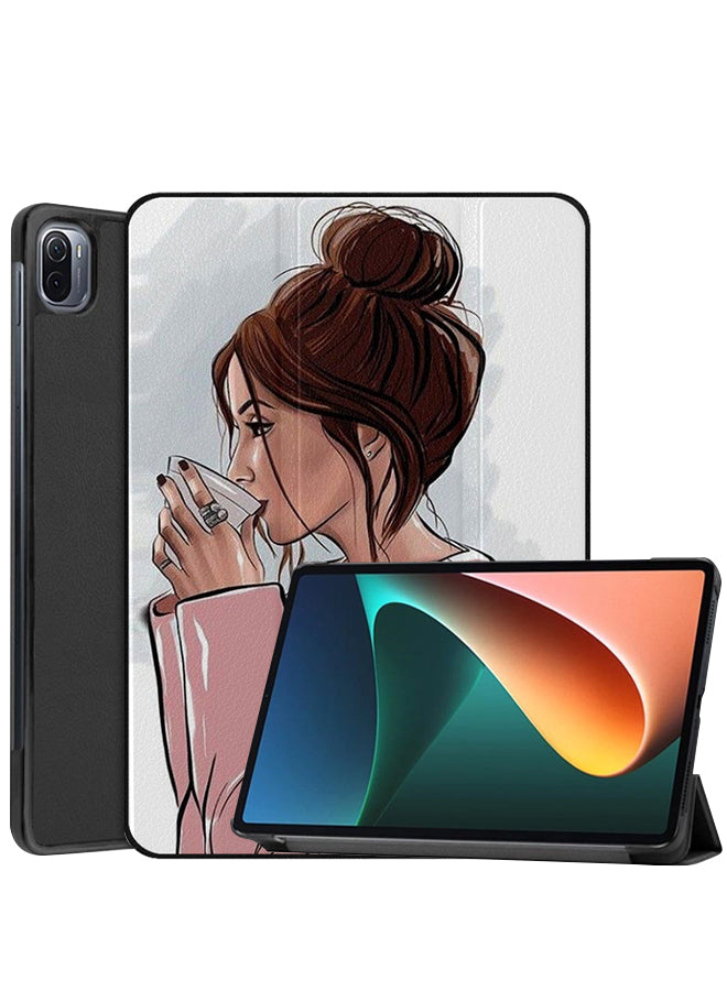 Xiaomi Pad 5 Pro Case Cover Drinking Cofee Art